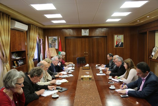 The delegation met the president and deans
